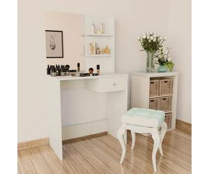 TEMU vidaXL Mesa Tocador Cajón y Estantes Mueble Maquillaje /