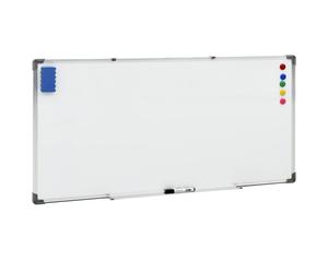 TEMU vidaXL Pizarra Magnética Borrado de Negocio de Pared Oficina Rotulador Borrador Encerado Tablero de Notas Acero 110x60 cm