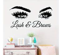 TEMU Vinilo Decorativo Para Pared De Pestañas Y Cejas, Diseño Artístico De Ojos, Adhesivo Removible De PVC Para Dormitorio, Sala De Estar, Pasillo, Escaparate De Ventana, Obra De Arte Decorativa