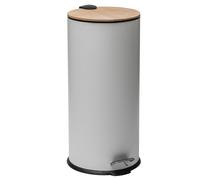 TEMU Well Home - de Basura con Pedal de 30 Litros y de Bambú H.60 cm