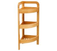 TEMU WELL HOME - Estantería esquinera en bambú niveles H.61cm
