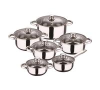 TEMU Well Home Juego de Batería de Cocina de 12 Piezas en Acero inoxidable con Bases de inducción y ergonómicos