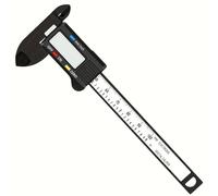 TEMU YQTOOLS CLUB Calibrador Digital de 100mm con Esfera de Fibra de Carbono y Vernier - Herramienta de Medición de Precisión, Micrómetro, Batería (No Recargable)