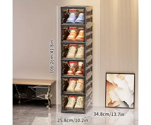 TEMU Zapatero de 6 niveles para un almacenamiento de zapatos más conveniente. para entradas, dormitorios y . Diseño plegable que ahorra , cocina