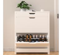 TEMU Zapatero de Madera para Almacenar Zapatos, Armario con Abatibles, Organizador de Calzado, Estante para Zapatos 102.5*78*23.5Cm