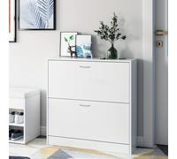 TEMU Zapatero Kealive de dos puertas, armario de zapatos de madera, capacidad de zapatos, ideal para , el pasillo o el dormitorio, 80 .5 X 80 cm