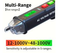 TEMU ZOYI ZT DB03 Probador de voltaje con termómetro, probador de voltaje sin , bolígrafo de prueba multirango, probador de /sin , probador eléctrico con linterna, detector de punto de y alarma de