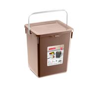 TEMU ZYLX SHOPPING - de Basura 5L con Asa y | Transparente y Marrón | Compacto para Cocina y Reciclaje