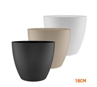 TEMU ZYLX SHOPPING - Pack 3 macetas Roma redondas con relieve 18 cm o 21 cm | Maceteros decorativos de plástico resistentes
