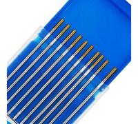 TEN-HIGH tig Electrodos de tungsteno Electrodos de soldadura, Lanthanum 1.5% Oro, Para soldadura DC y AC, 1.6 mm x 175 mm