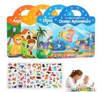 TenaLucy 4 Piezas Pegatinas Infantiles, Regalo Niña 1/2/3/4 Años Tatuajes Temporales Niños, Detalles Cumpleaños Niños Sticker Book, Babi Escolar Infantil Pegatinas Aesthetic para Pequeños de 1 a 5