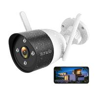 Tenda Camara Vigilancia Domicilio WiFi Exterior Interior - Visión Nocturna en Color 30m, Cámara Bala de Seguridad, Control App, AI Detección Humana Audio Bidireccional, Compatible con Alexa, CT3 1080P