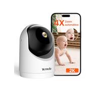 Tenda Cámara Vigilancia WiFi Interior 2K | Cámara 360° Bebé/Mascotas, Detección Humana IA, Visión Nocturna y Audio, Soporta Tarjeta SD