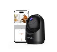 Tenda Cámara WiFi Vigilancia Interior 2K Cámaras de Seguridad Domo 360°, Visión Nocturna,Detección de Movimiento,Control Remoto,Audio Bidireccional, Camara Vigilancia para Mascota,CP3V3.0 negro WiFi-6