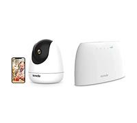 Tenda CP3 - Cámara WiFi interior 1080 P con 4G03 Router 4G LTE 300 Mbps, cámara de vigilancia en domo, router portátil con ranura para tarjeta SIM, control parental, detección, seguridad en el hogar