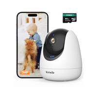Tenda CP3 Pro V1.1 Cámara de Vigilancia 2K,Vigilancia Bebe,Detección Inteligente de Mascotas,llanto de bebés y Humanos, Notificaciones en Tiempo Real, Llamadas con un Solo Toque, Alexa,con Tarjeta SD