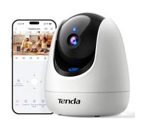 Tenda CP7 V2.0 Cámara WiFi Vigilancia Interior 5MP,Detección Humana, Llamada con un Solo Clic, Cámara de Seguridad Interior con Audio Bidireccional, Alexa, Camara Vigilancia para Bebé y Mascota