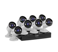 Tenda TK8P - Sistema de cámara de seguridad PoE, 8 cámaras CCTV de 4 MP para exteriores + HDD de 1 TB + NVR (hasta 10 TB de soporte), videovigilancia 24/7, cámaras IP PoE con detección