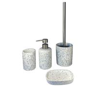 Tendance - Accesorios de baño de poliresina Vaso Portacepillos de Dientes, Dispensador de jabón, Plato de jabón / jabonera, Escobillero de aseo / Cepillo de inodoro
