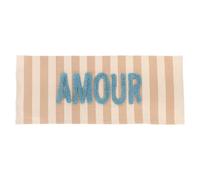 Tendance - Alfombra algodón inscripción tuftee Amour 45x120 cm - Cappuccino Beige