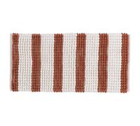 Tendance - Alfombra Bola Rayas Grandes poliéster algodón 45x90 cm - Blanco Moca