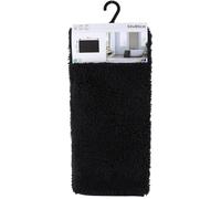 Tendance Badmat microfiber - hoogpolig - zwart - 50x80 cm - absorberend - badkamer - antislip - zacht Black