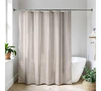 Tendance - Cortina de Ducha de poliéster con Efecto Lino, 180x200cm, Color Topo - Baño Cortinas
