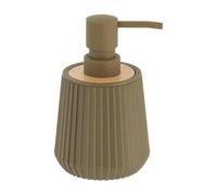 Tendance - Dosificador de jabón abs/as Efecto Caucho y bambú 250 ml - Verde Oliva