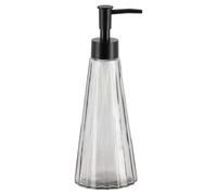 Tendance - Dosificador de jabón cónico de Cristal de 300 ml - Negro translúcido