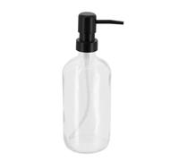 Tendance - Dosificador de jabón de Cristal Bomba Negro 500ml - Transparente