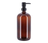 Tendance - Dosificador de jabón de Cristal Negro Mate 1l- ámbar