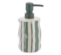 Tendance - Dosificador de jabón en gres Rayado 350 ml - Verde Salvia