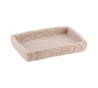 Tendance - Jabonera Rectangular de poliresina con Efecto Piedra - Natural
