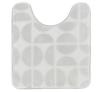 Tendance - Microfibra con Memoria de Forma Alfombrilla Contorno Inodoro Roy 45x50 cm - Gris Claro