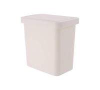 Tendance - Papelera Rectangular PP con Tapa 8l - Blanca