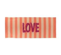 Tendance - Tuftee Love inscripción Alfombra de algodón 45x120 cm - Beige Anaranjado