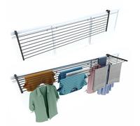 Tendedero de balcón plegable, Tendedero para Barandilla Exterior Resistente