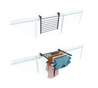 Tendedero de balcón plegable, Tendedero para Barandilla Exterior Resistente