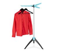 Relaxdays Tendedero de ropa plegable negro,plata,turquesa