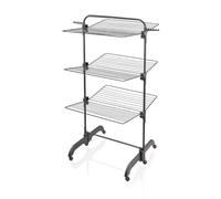 Tendedero de Torre Classic Tower 420 Black Edition con Ruedas, 42m de tendido para 4 Cargas de Lavadora, tendedero Vertical Ahorra-Espacio, tendedero Plegable para Usar también un sólo Lado, Negro