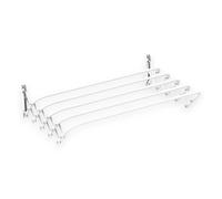 Tendedero Extensible Blanco de 100cm - 5 Metros Útiles para Colgar la Ropa - Metálico - Tendedero para Montar en la Pared - Tendedero Retráctil para Interiores y Exteriores - Ahorra Espacio -