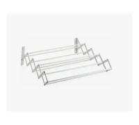 Tendedero Extensible Pared 60cm80cm/100cm - Tendedero Plegable de Pared de Interior o Exterior de Acero Blanco - Tendedro con 9 Barras y 5 Metros de tendido