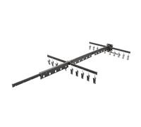 Tendedero grande actualizado de pared plegable de 3 niveles, 4 barras horizontales y 20 grapas para ropa familiar, calcetines y sujetadores, ahorro de espacio para balcón, lavandería, caravana