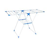 Tendedero mediano Plegable con Alas. Ajustable en 3 Alturas (Azul)