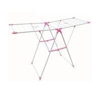 Tendedero mediano Plegable con Alas. Ajustable en 3 Alturas (Rosa)