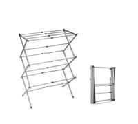 InnovaGoods® Tendedero Vertical Metálico Plegable con 6 Niveles, Tendedero de Ropa Extensible para Interiores y Exteriores, Color Acero.