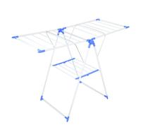 Tendedero pequeño Plegable con Alas. Ajustable en 3 Alturas (Azul)