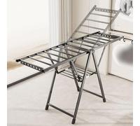 Tendedero plegable con alas ajustables, estante grande para secar en interiores, construcción de aluminio resistente