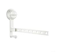Tendedero plegable con ventosa de 90 grados, colgador de ropa para colgar en la pared para espacios pequeños, carga fuerte de hasta 5 kg, aluminio resistente a la corrosión para uso en baño (8