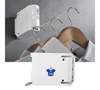 Tendedero Retráctil de Pared, Plástico ABS, Telescópico Extensible hasta 4 m, Capacidad 20 kg, para Baños, Balcones, Terrazas